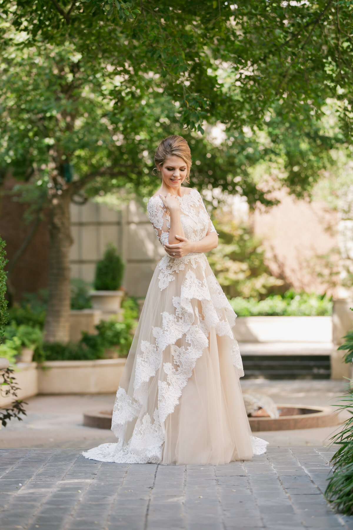Bridal portraits at hotel crescent dallas