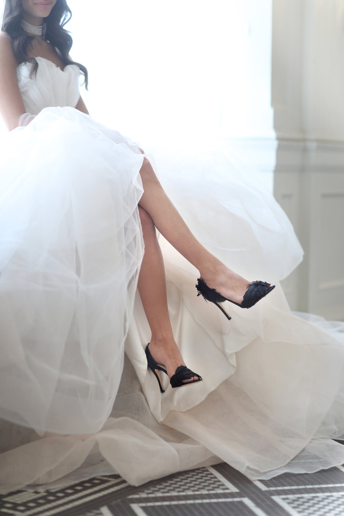 Pittsburgh-Wedding-Venue-Bella-Belle-Wedding-Shoes-Black-Feather-3