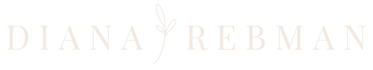 Diana Rebman logo cream leaf