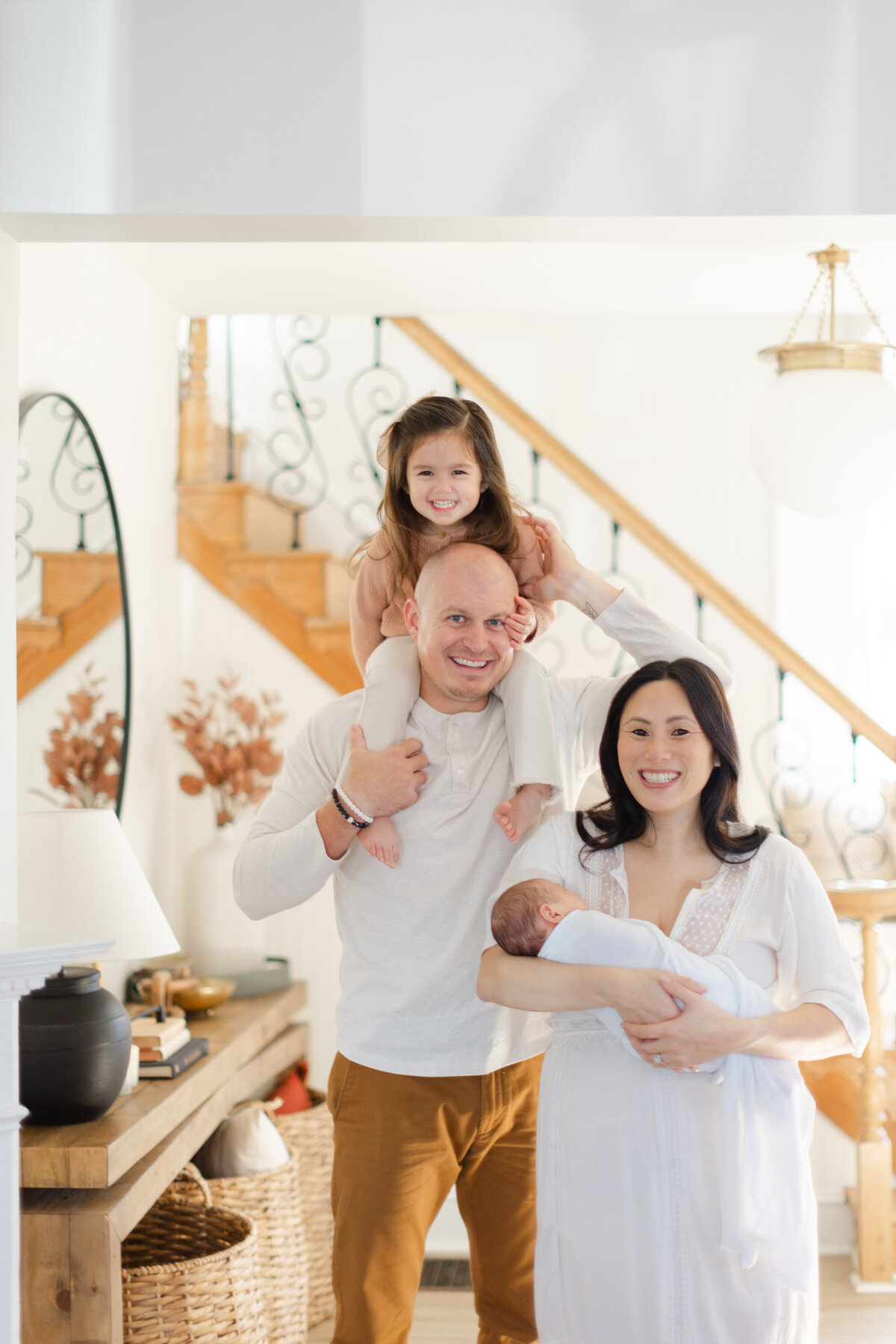 In-home newborn portrait session with siblings in Philadelphia - 7