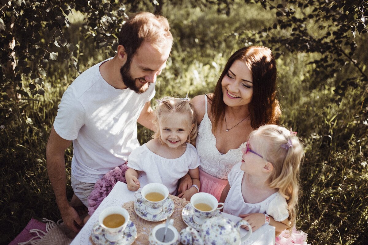 Family tea party Estonia