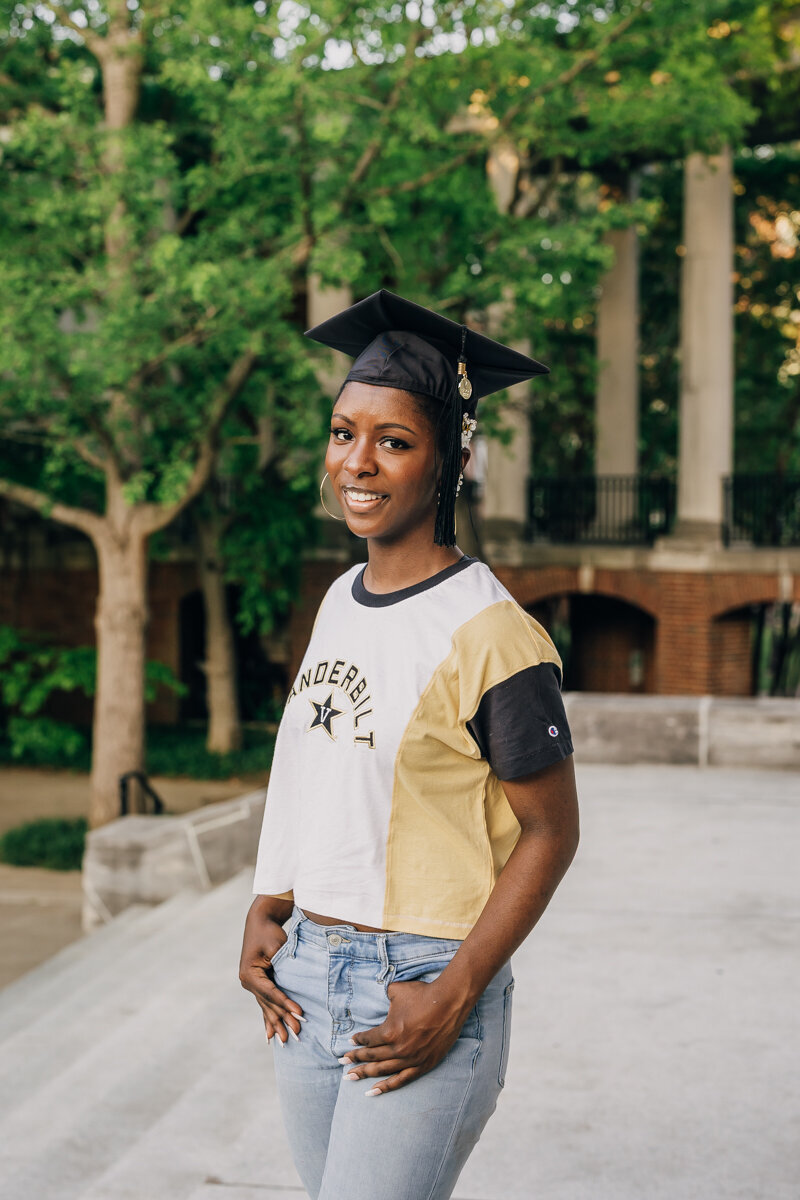 Vanderbilt University graduation portrait session in Nashville, Tennessee