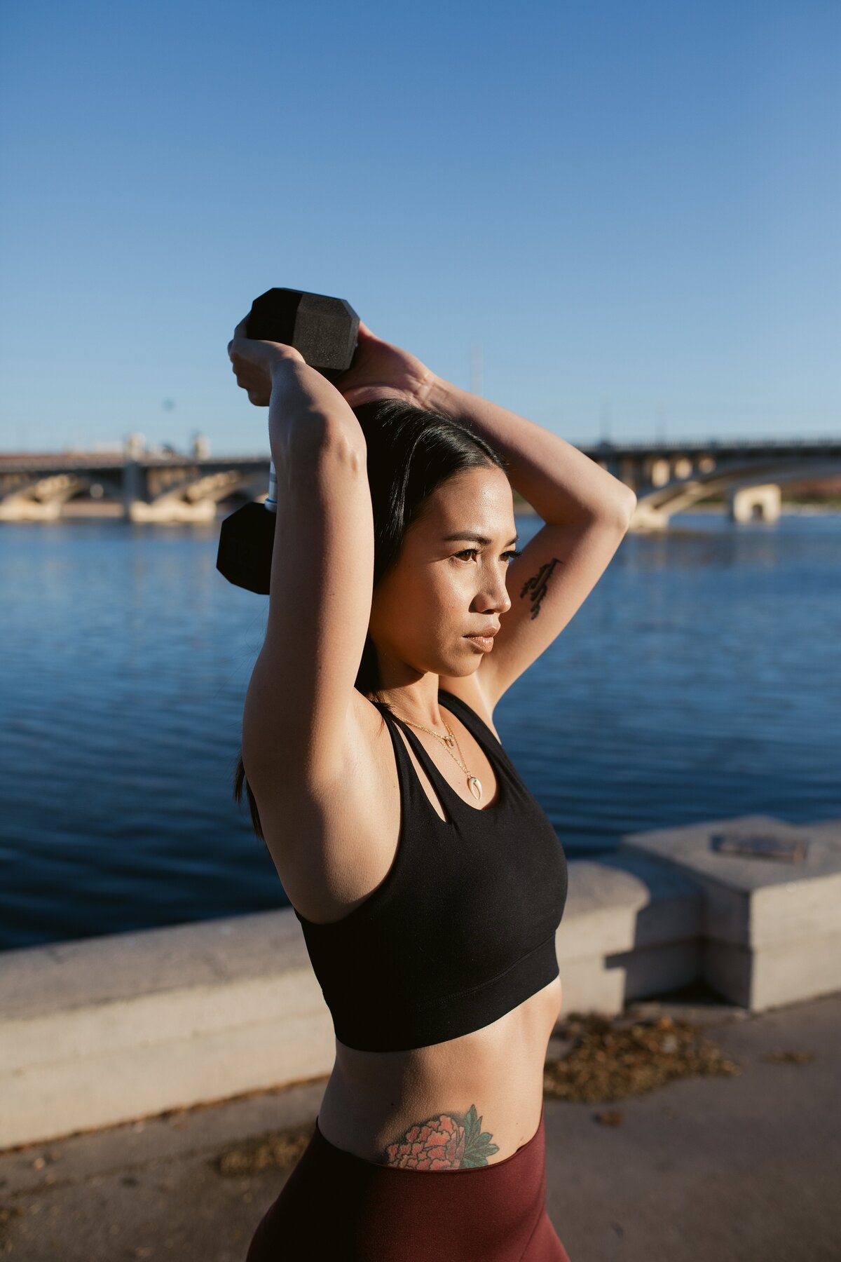personal trainer demonstrating proper form