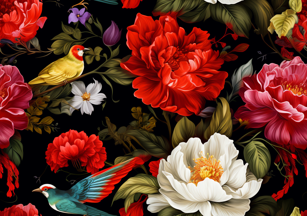 Black_Birds_Flowers