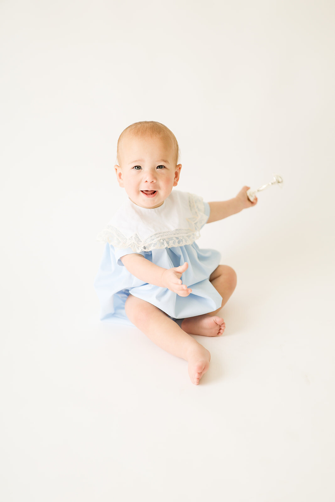 Classic heirloom portrait session in photography studio in Madison, Mississippi