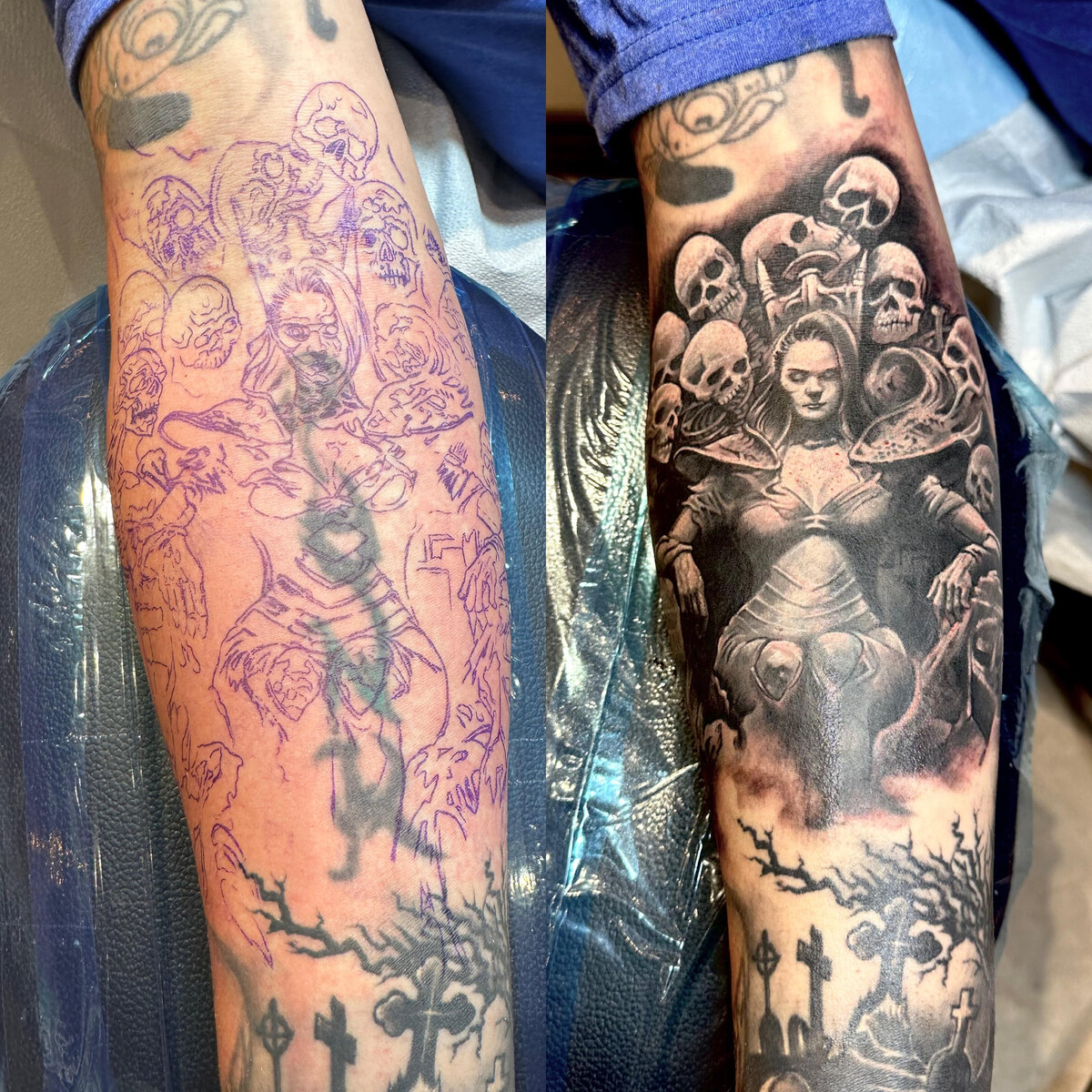grayscale coverup tattoo
