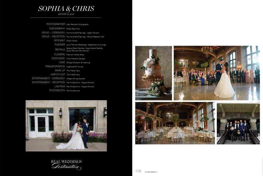 Calgary Bride Luxe 2016 Sophia Chris wedding