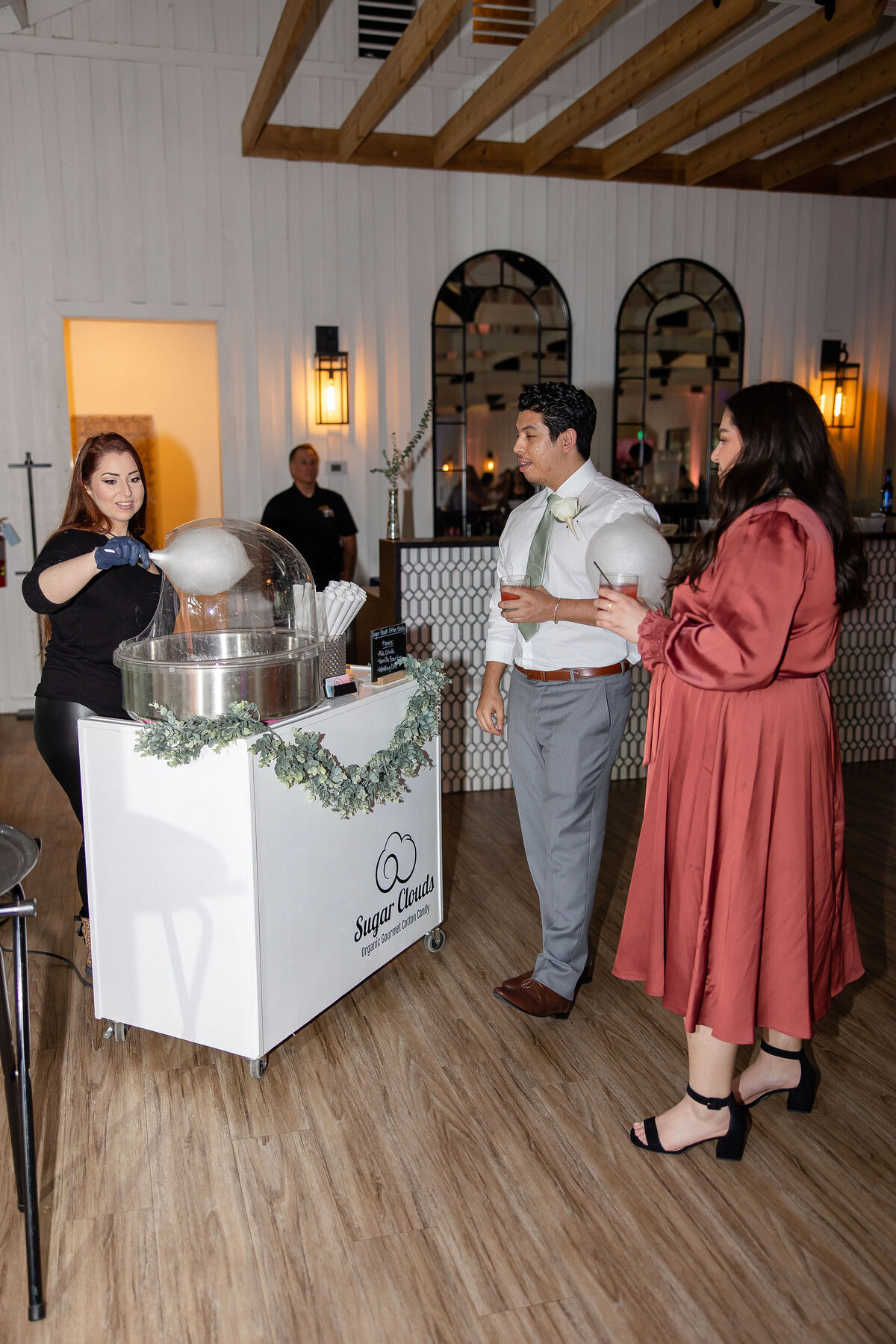 Sugar Clouds cotton candy served at Texas Hill Country wedding