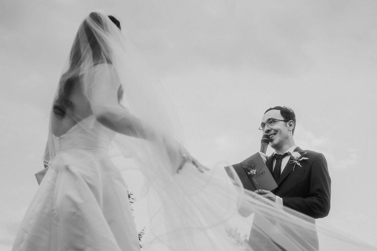 bride and groom ceremony at villa mangiacane