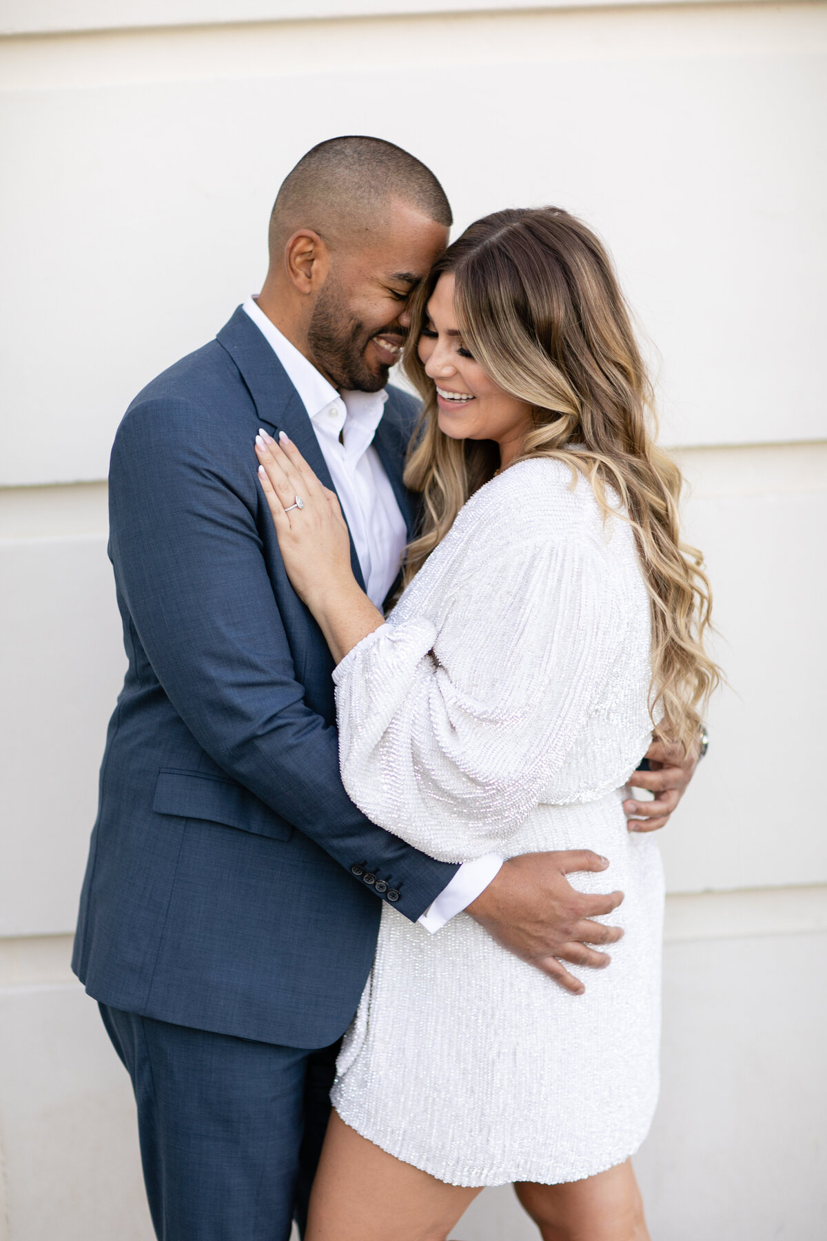 Couple having thier engagement session at the Griffith observatory