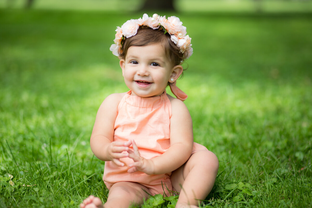 little-girl-milestone-flower