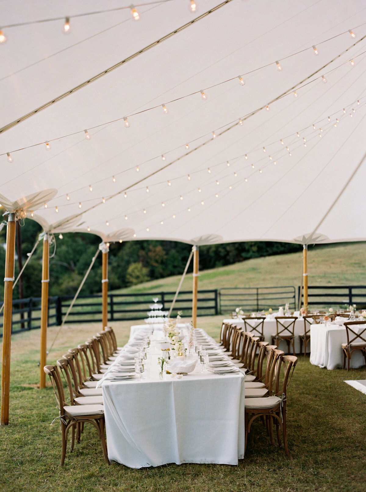 Bloomsbury-Farm-Ceremony-Sperry-Tent-Reception-Cross-back-chair-white-linen