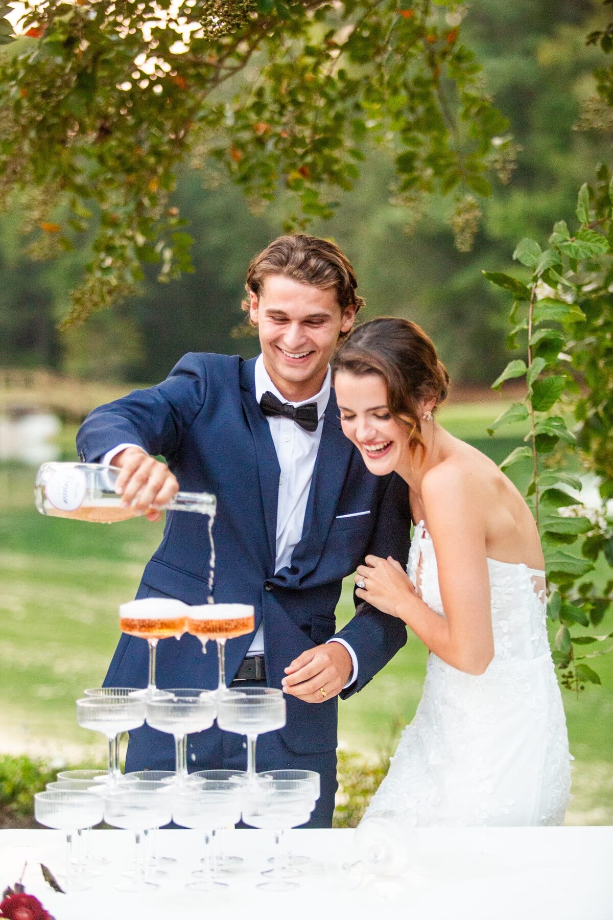 champagne-tower-raleigh-wedding