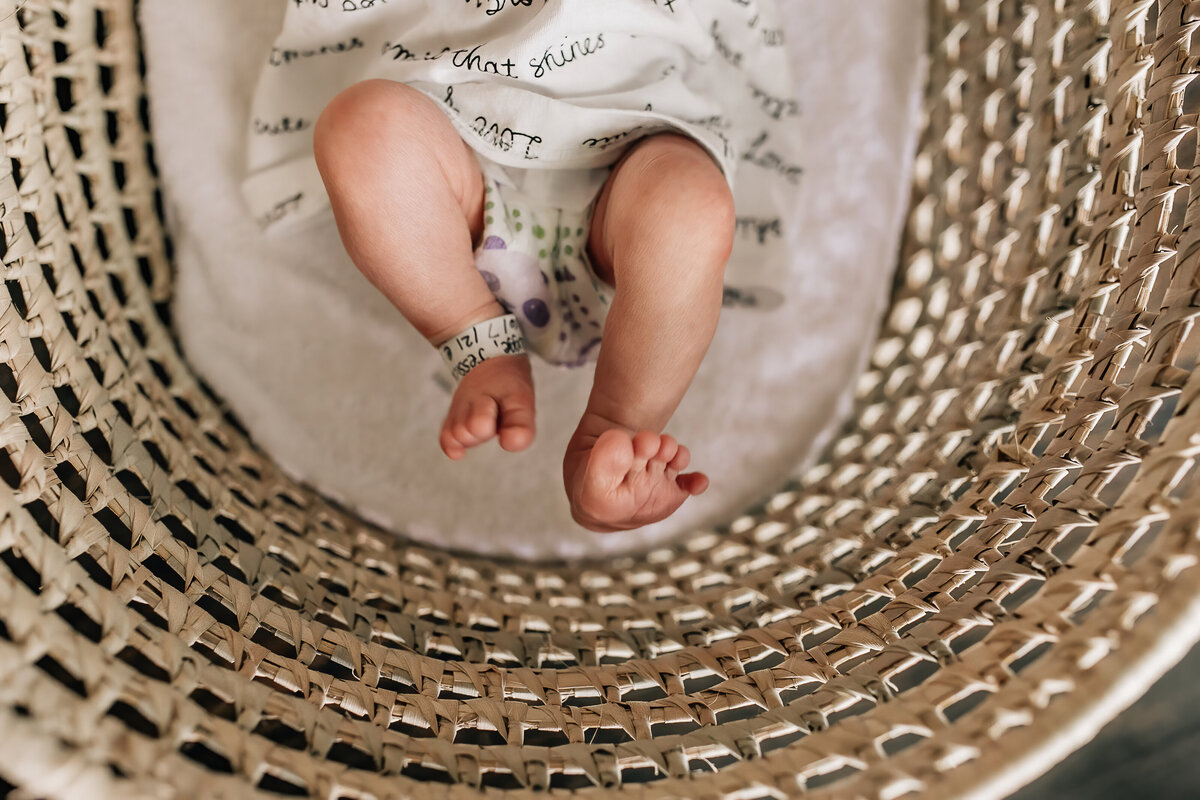 Newborn baby foot.