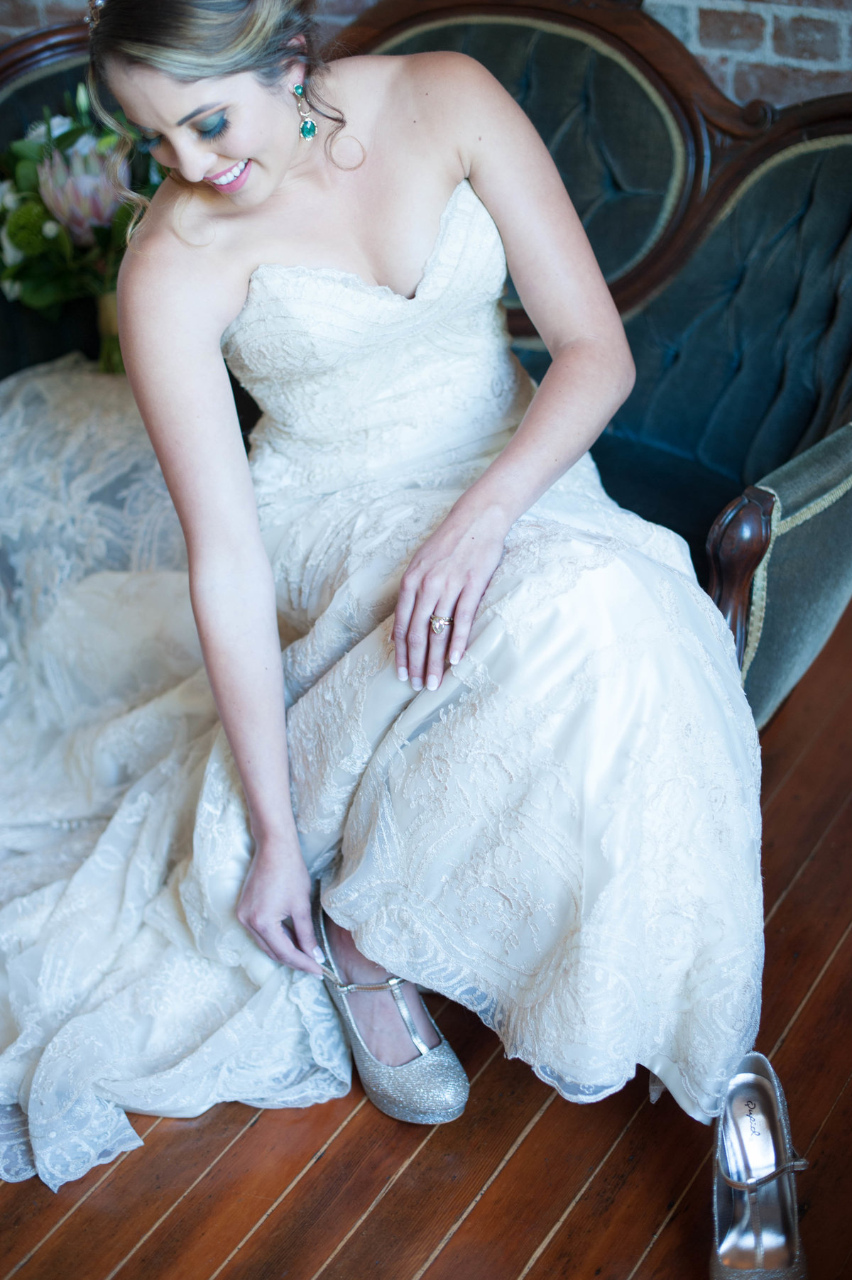 Beloved Couture bridal wedding gown for the sophisticated brides. Wedding Photographer in Redlands for natural light portrait lovers. Gorgeous natural light bridal portraits in Inland Empire.