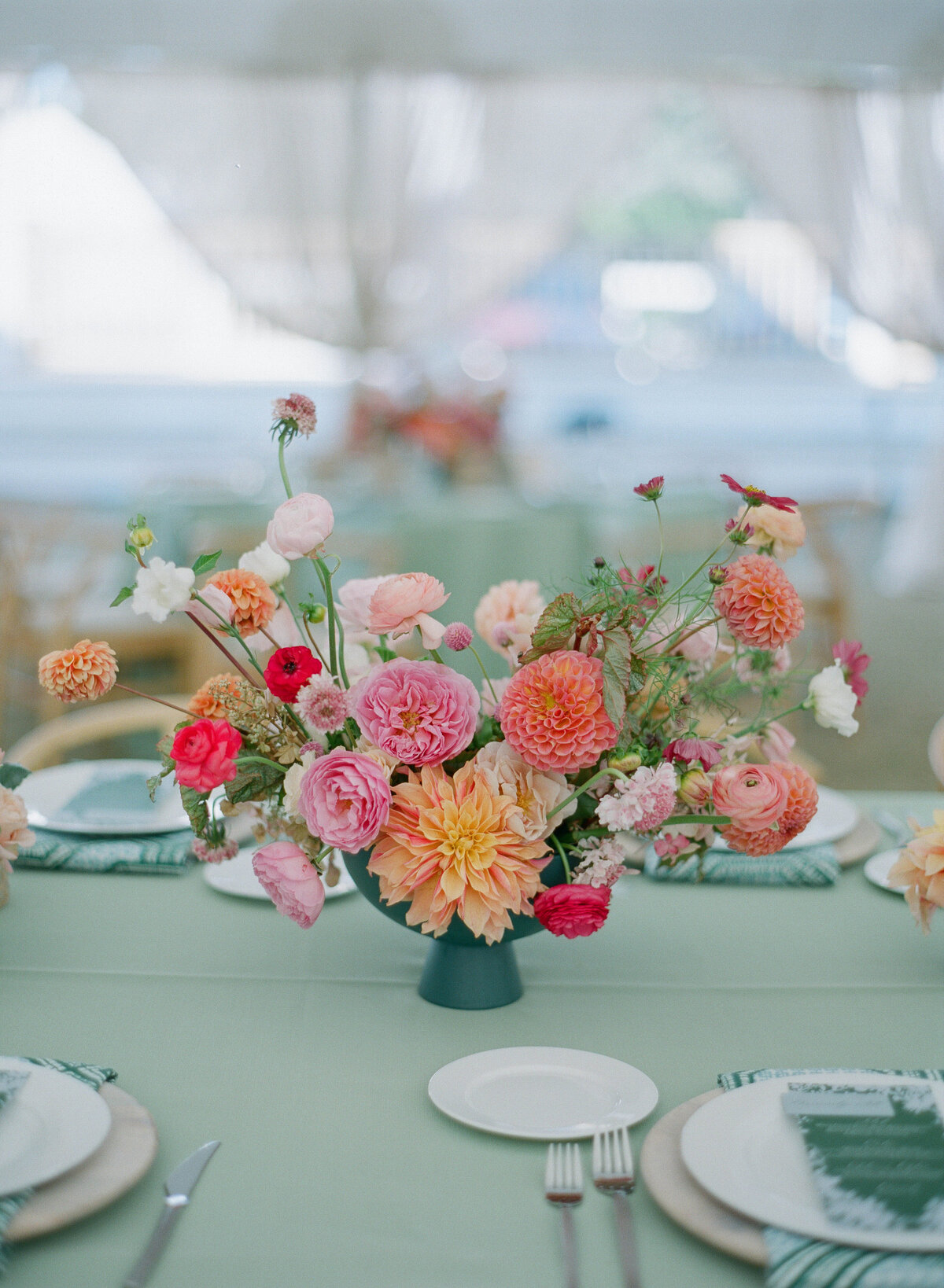 colorful-garden-wedding-centerpiece