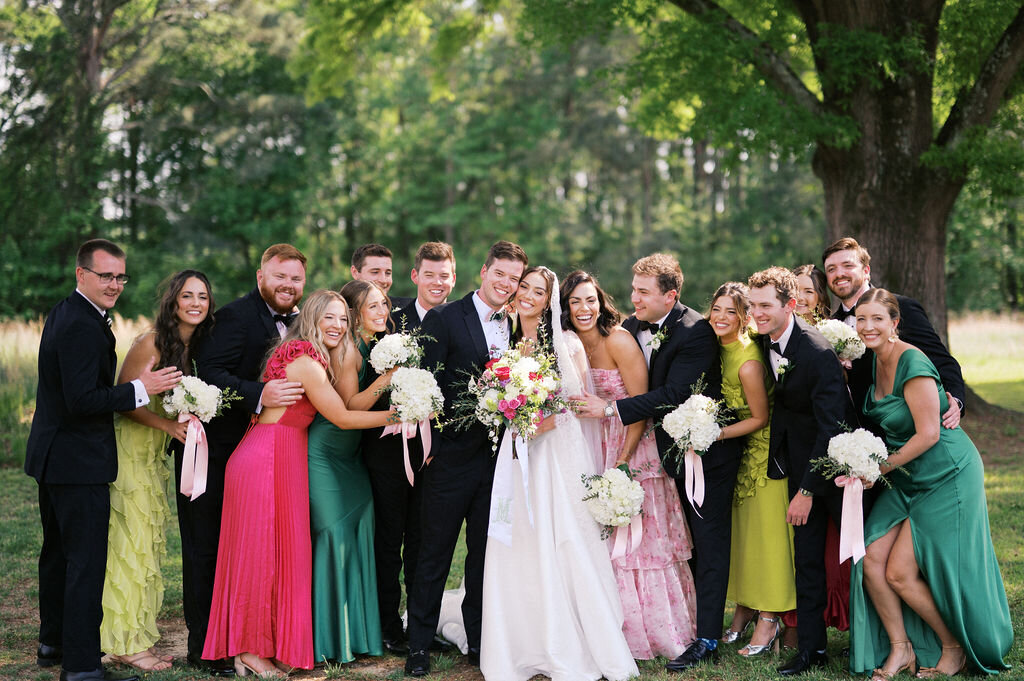 raleigh film wedding photographer bridal party