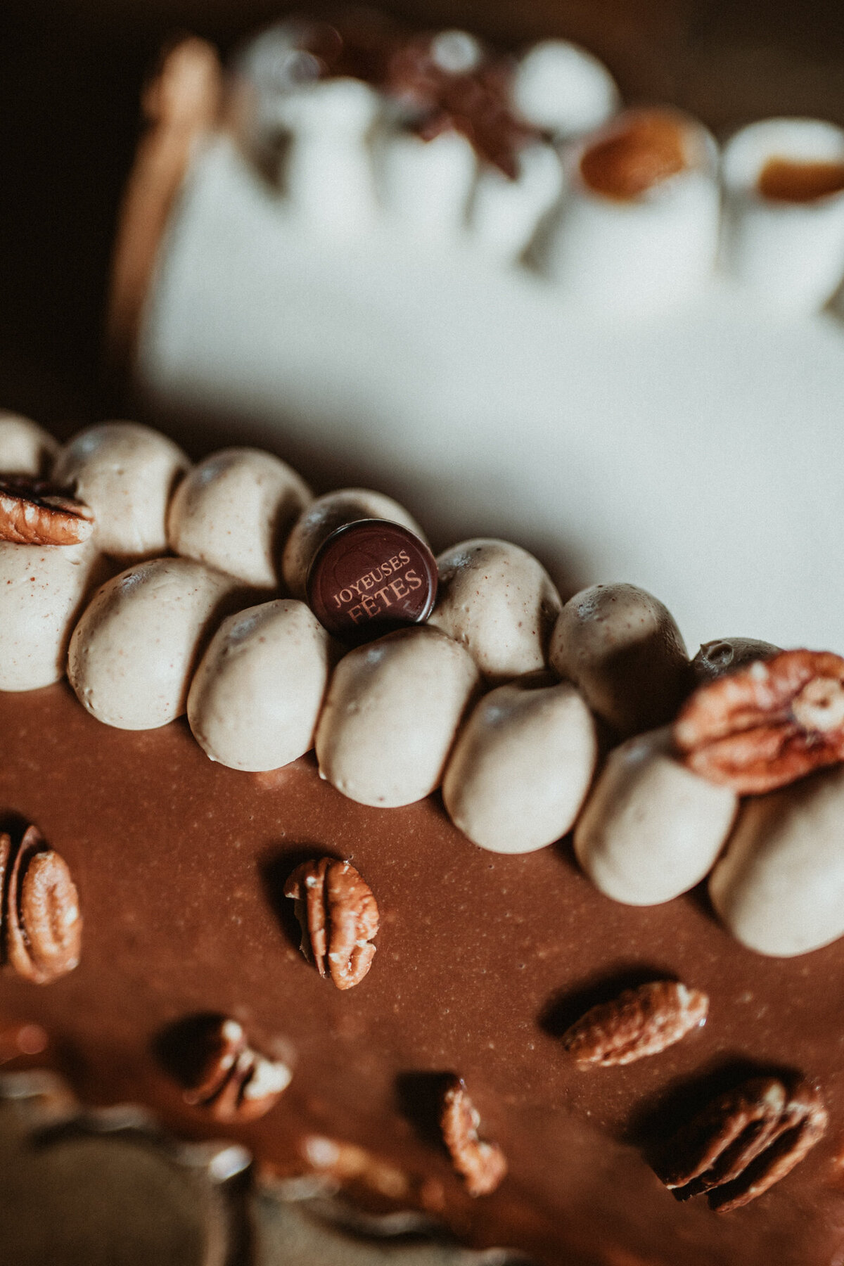 Bûche pécan caramel vanille Ferme de Renouville