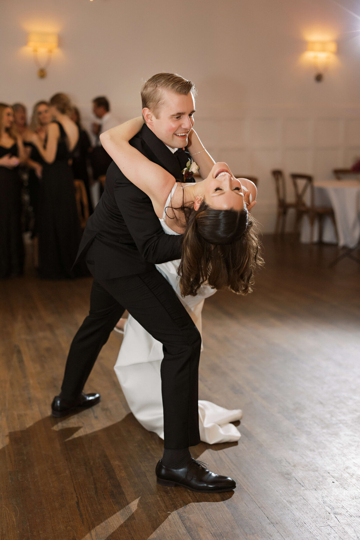 bride and groom's first dance at Mattie's Green Pastures