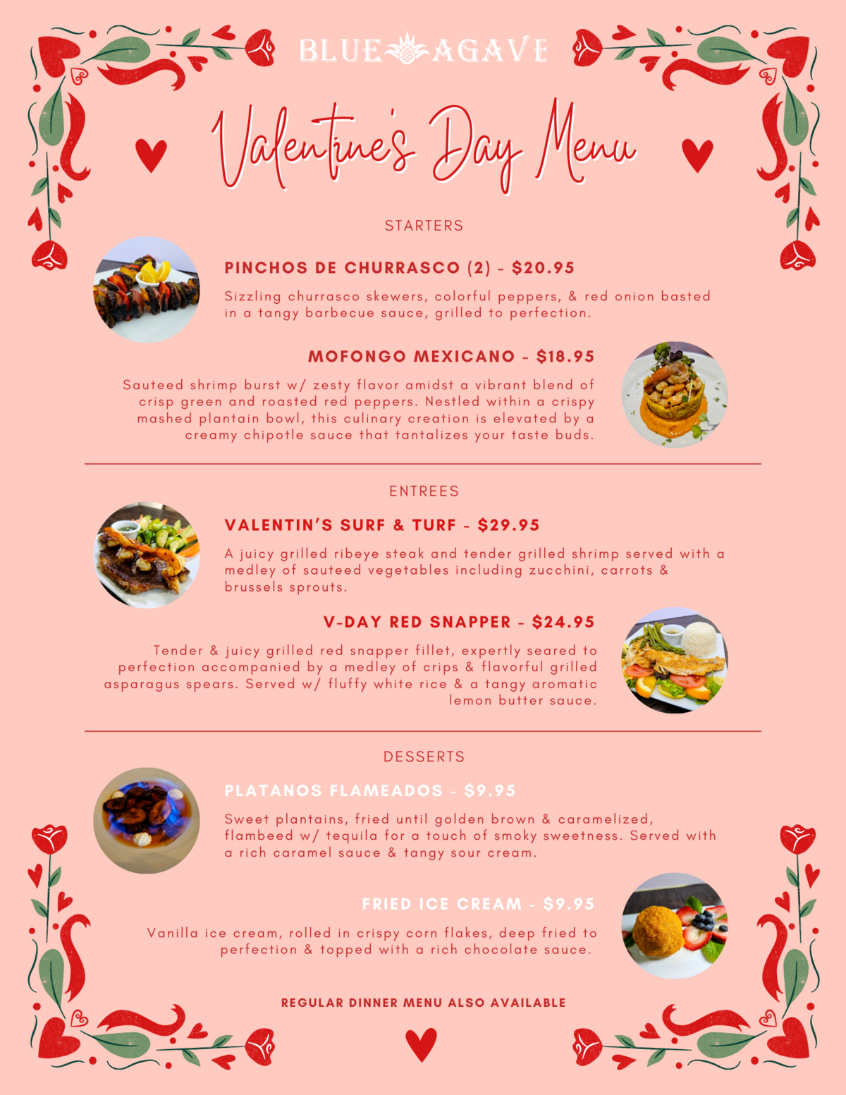 Valentine's Day Menu