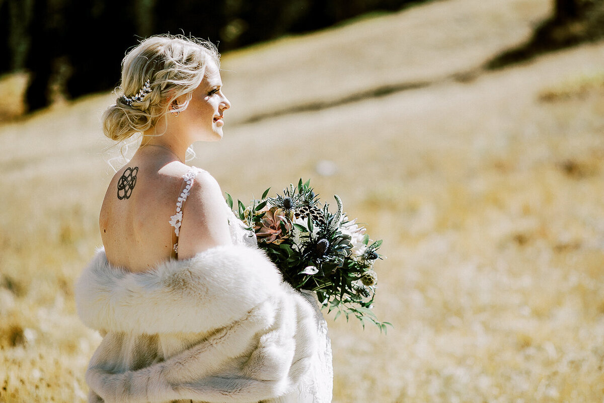 Colorado wedding portrait taken at Arapahoe Basin
