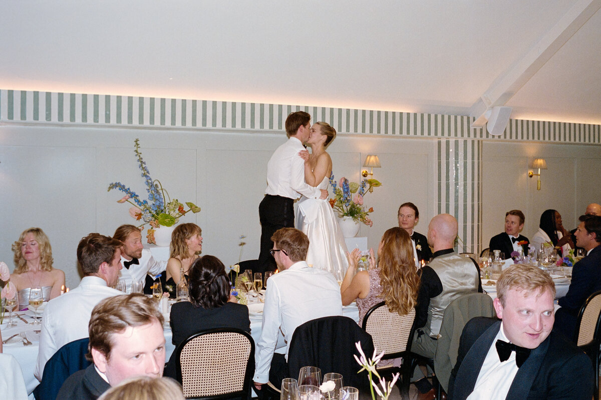 Dinner and speeches at Kin House captured on 35mm film