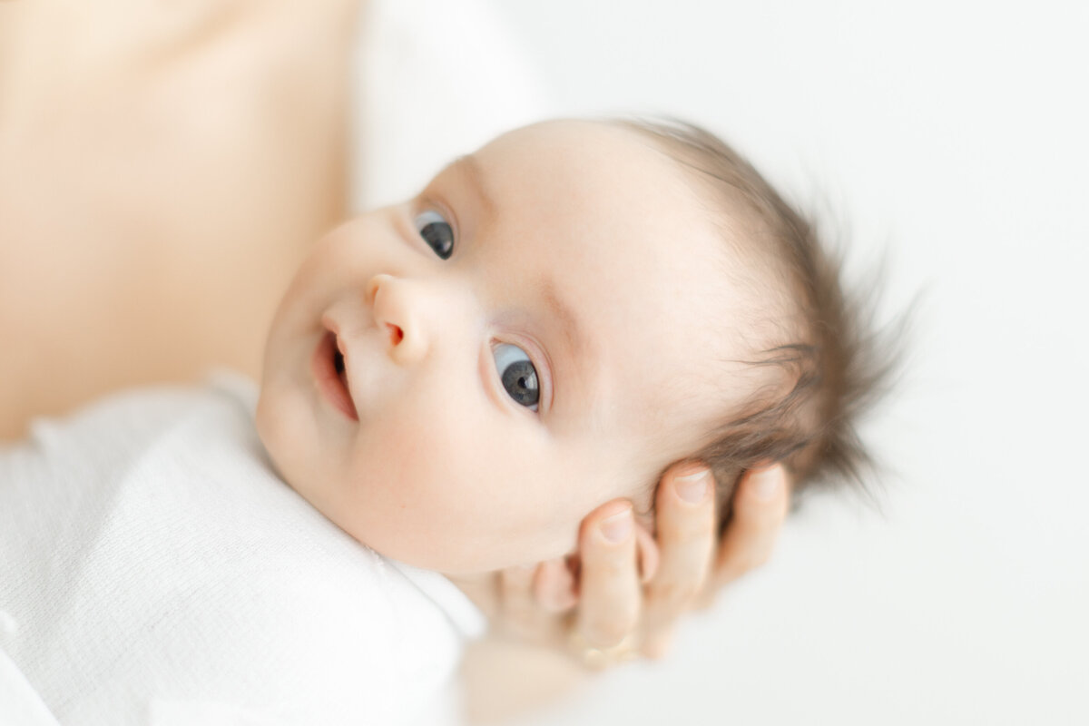 3 month baby milestone portrait session at Philadelphia photography studio - 12