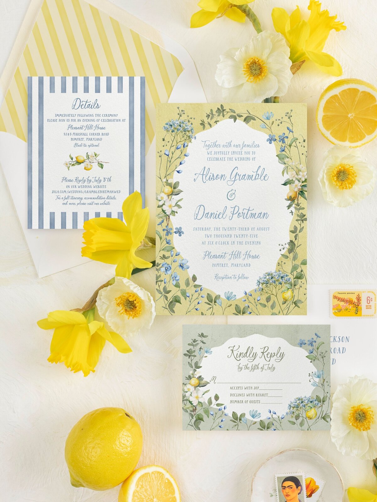 la-dolce-vita-lemon-floral-wedding-invitation-suite-brittland-manor-md