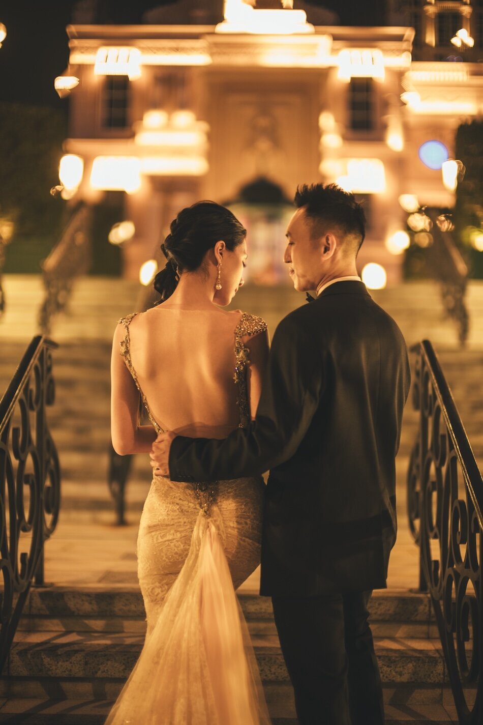 Pre-wedding photoshoot. The Londoner, Macau. Reem Acra - Breakfast at Tiffany’s.