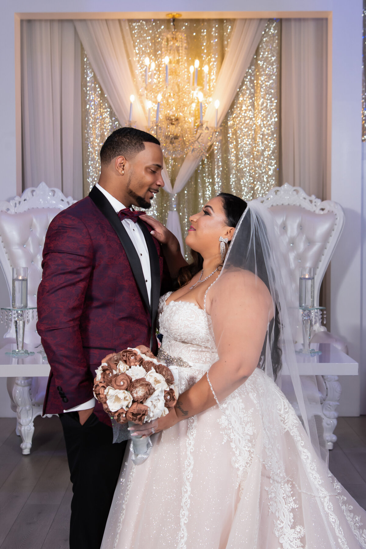 bride and groom portrait