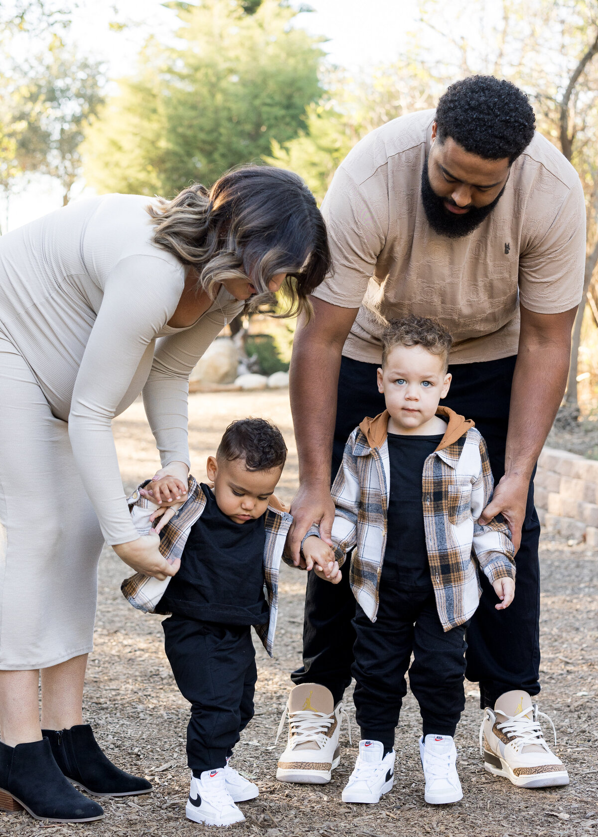 candid fall family photo