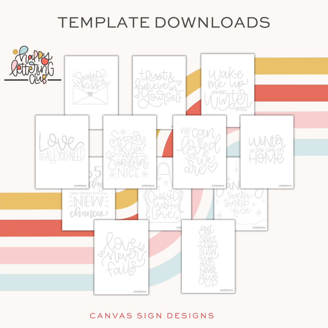 Template Library | Lettering Template Subscription