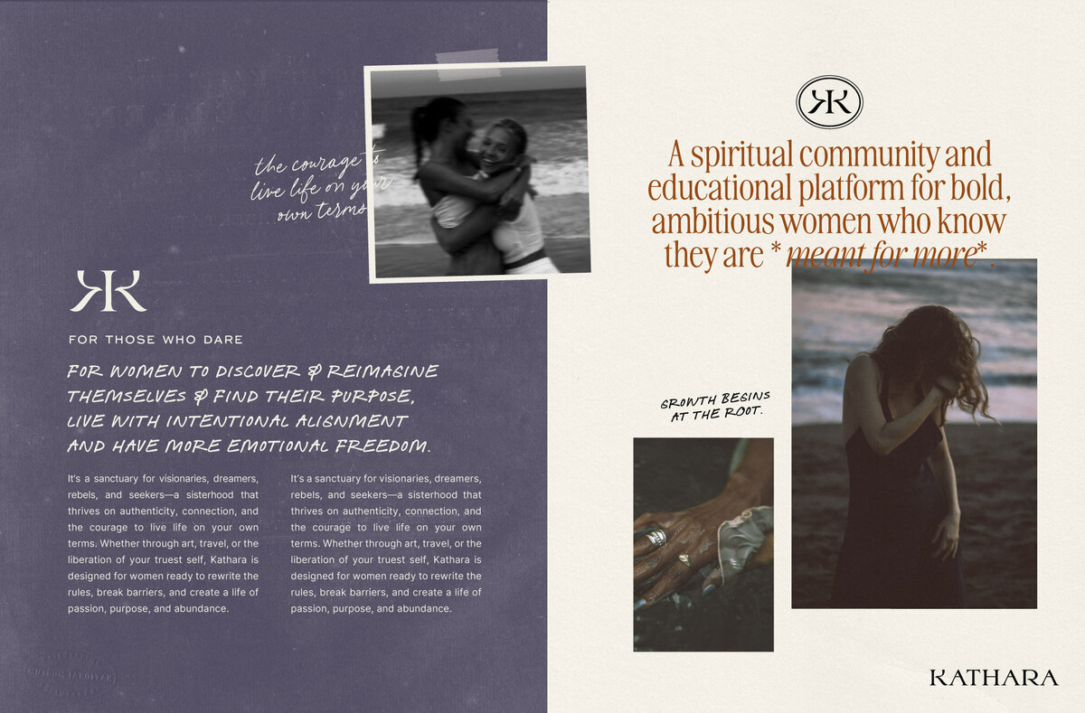 Bougie yet refined Showit website design style for a luxury lifestyle curator