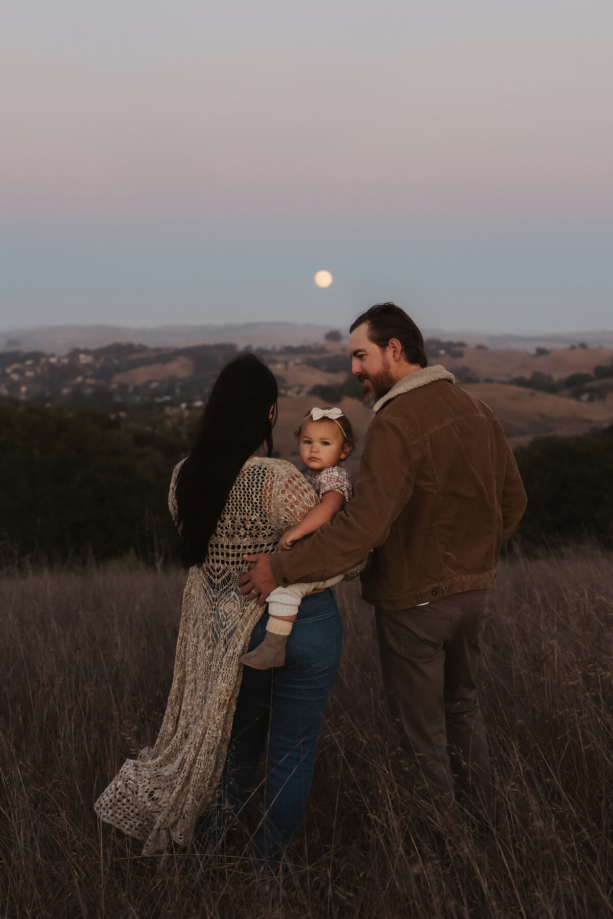 This family observes a harvest full moon in Sonoma county california