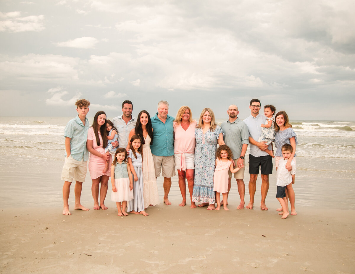 Family beach photo in New Smyrna Beach