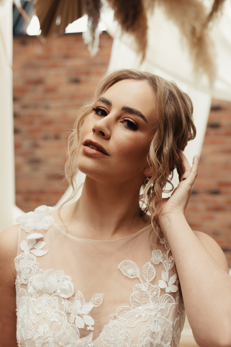 Natural, elegant bridal makeup at The Pheasantry Brewery, Nottinghamshire 