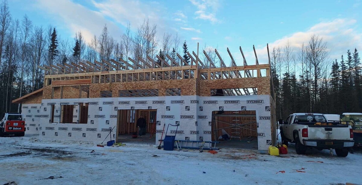Custom Build Project by Blue River Builders on Alaska's scenic Kenai Peninsula.