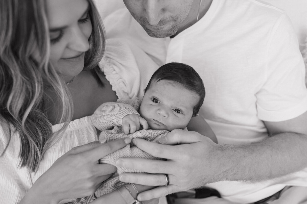 Black and white Indianapolis newborn photography detail