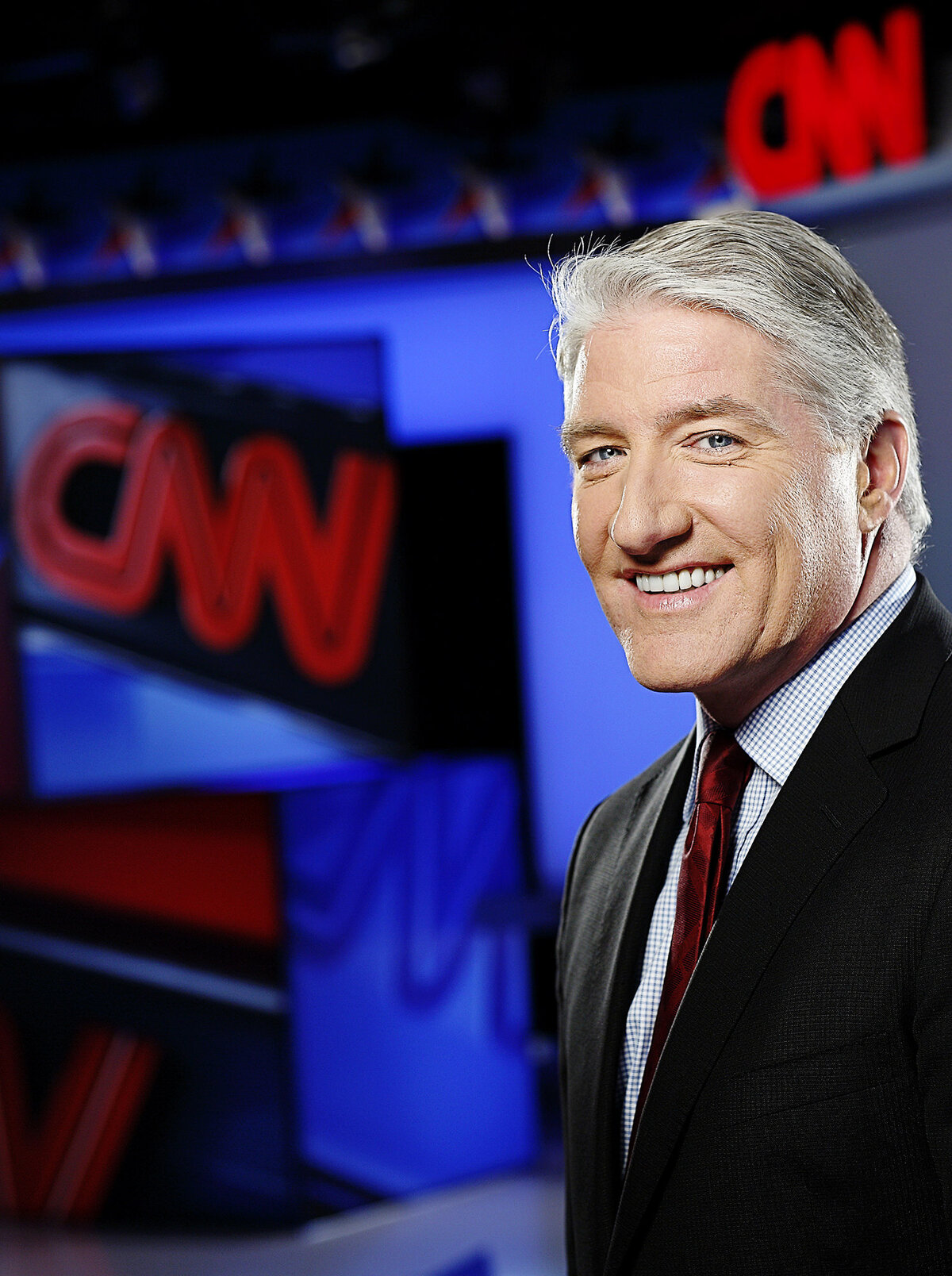 A man smiling at the CNN offices