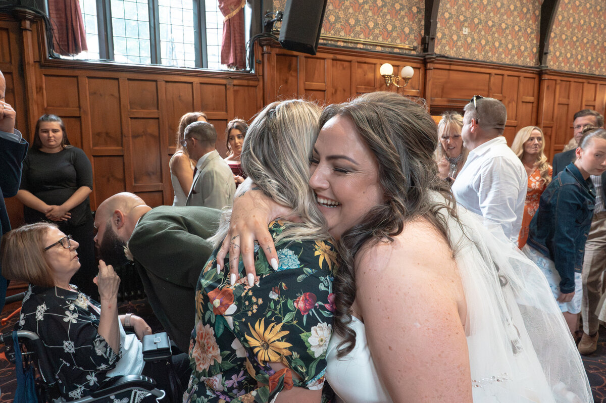 Candid reactions of bride and guest - Funny and emotional - Manchester Wedding Photographer 