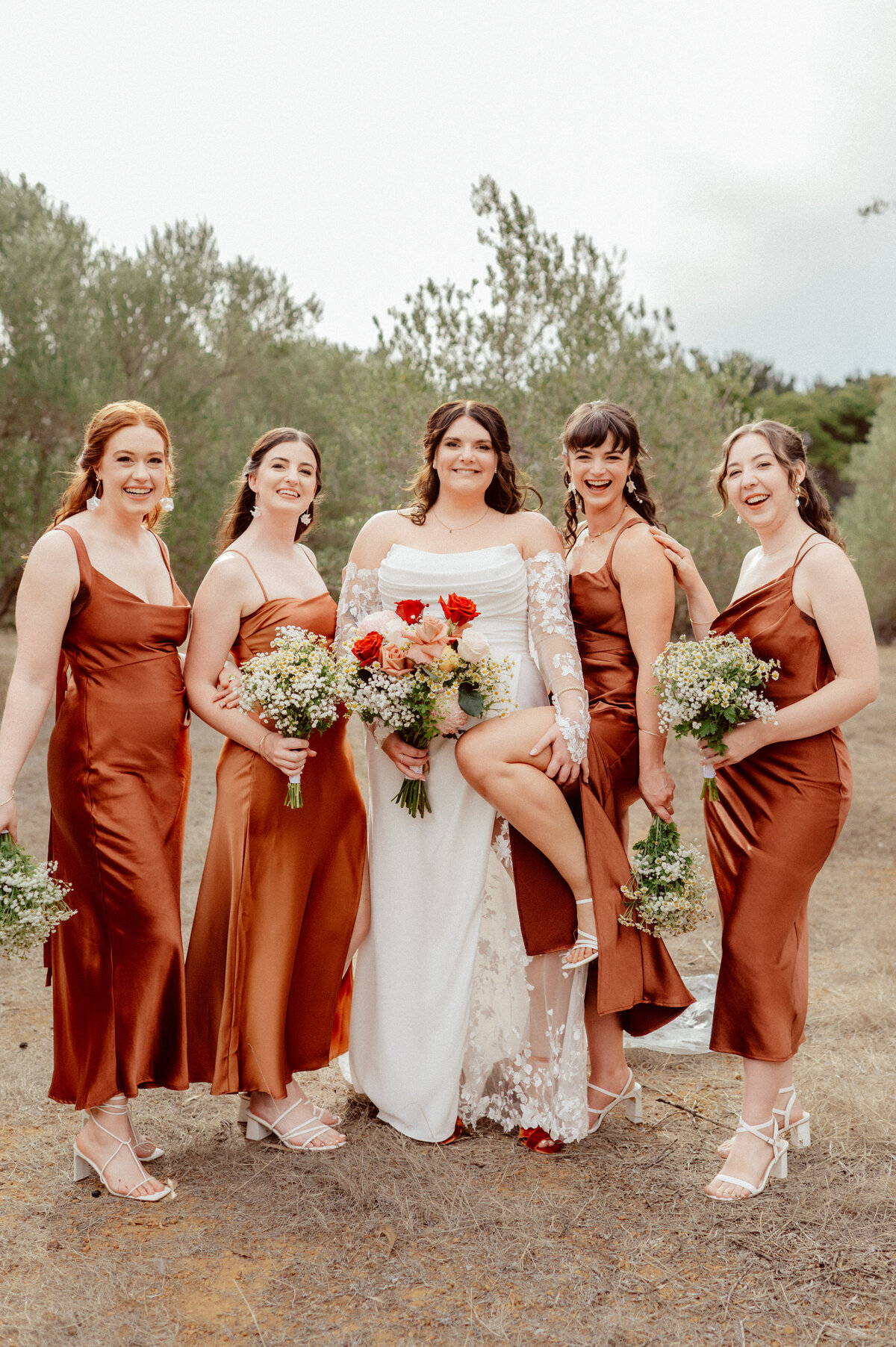 Bride and her gals at Olio Belio captured by south west and Perth photographer Kalie Creative