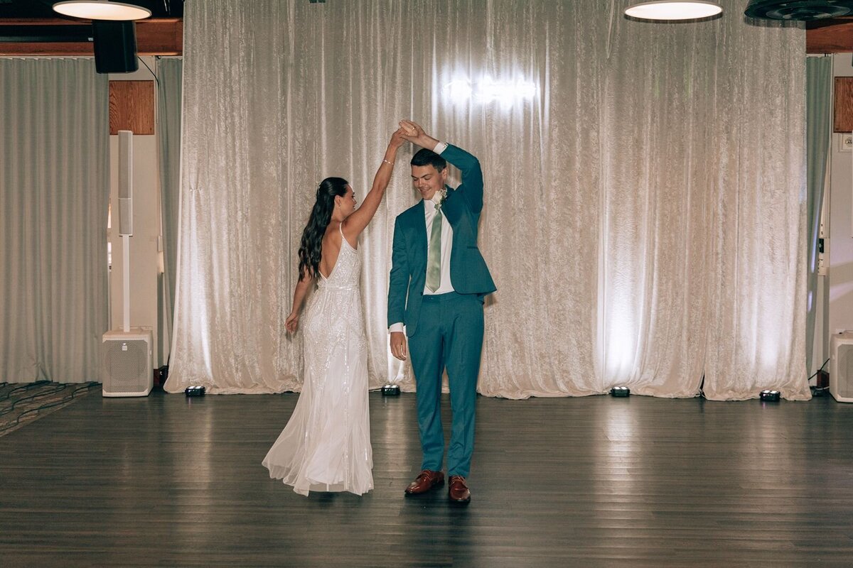 bride and grooms first dance