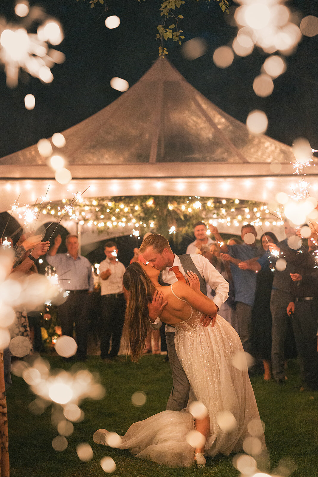 Tent Fireworks Wedding