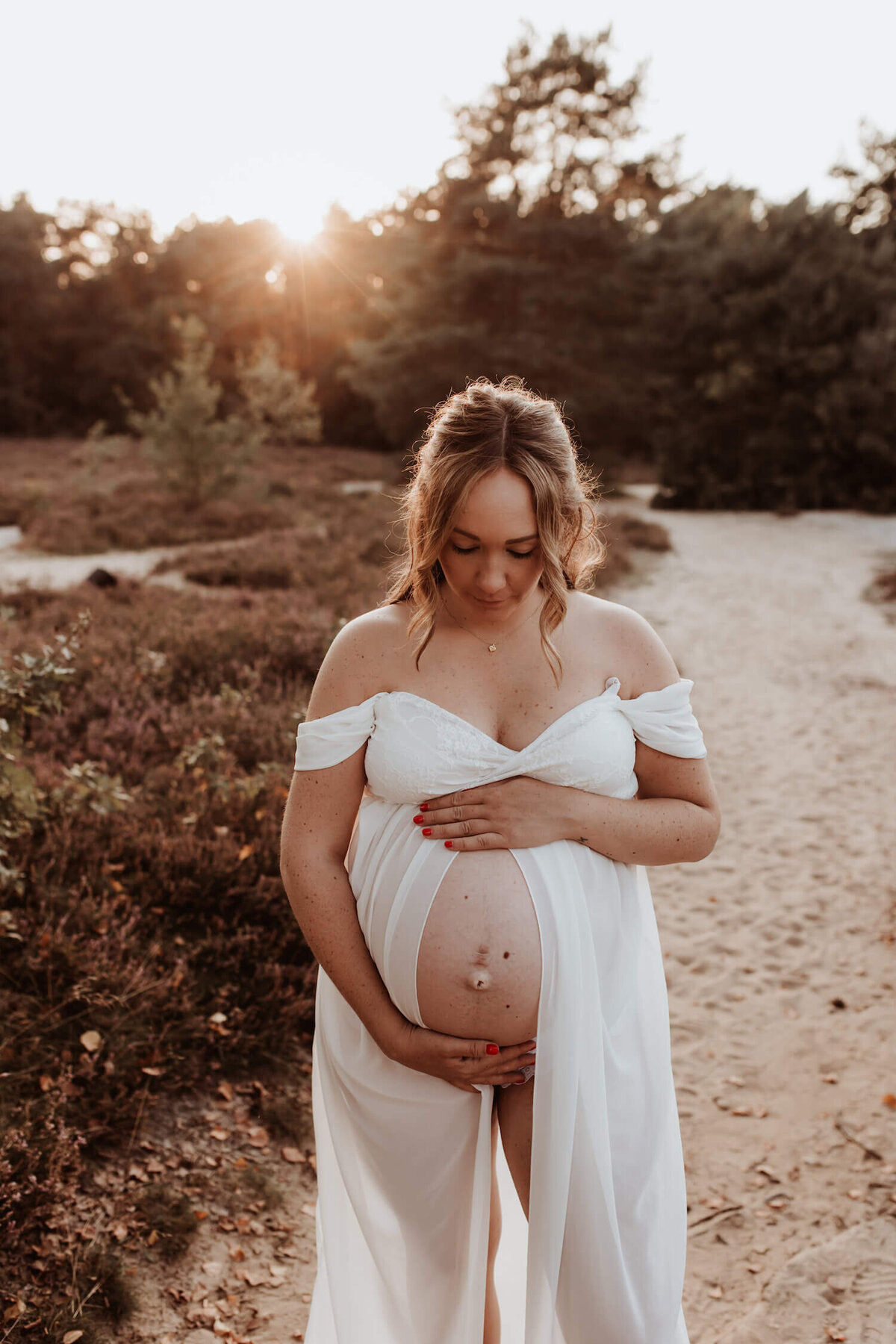 Zwangerschapsshoot golden hour Jolien Leen Fotografie