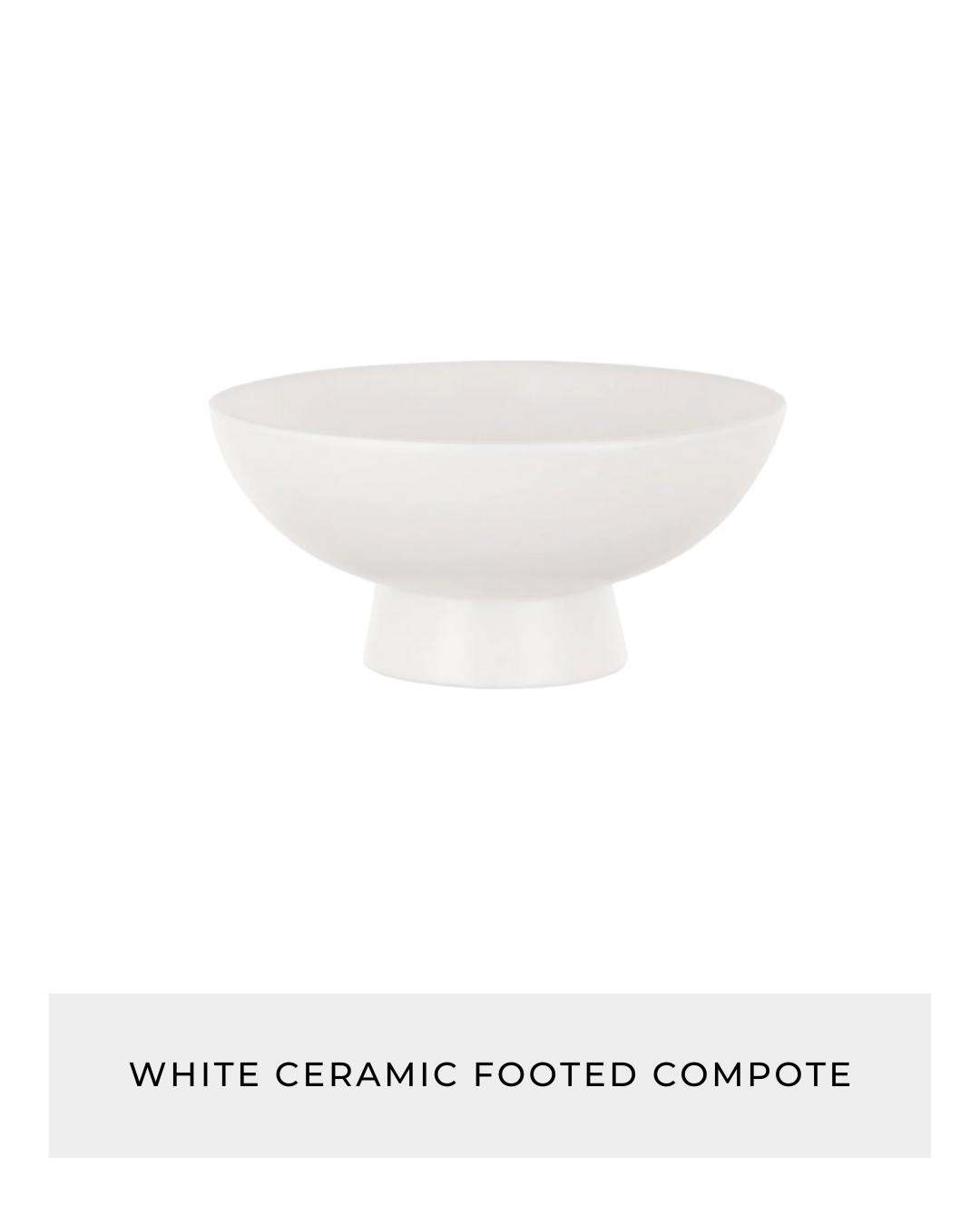 White ceramic footed compote rental for Weatherford floral arrangements by Kendra’s Events