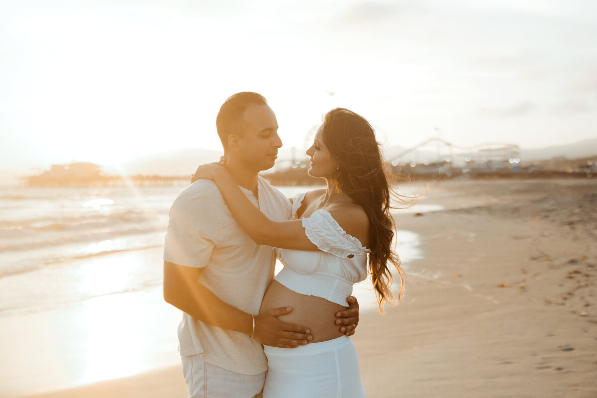 Santa Monica Beach Maternity Photography 45