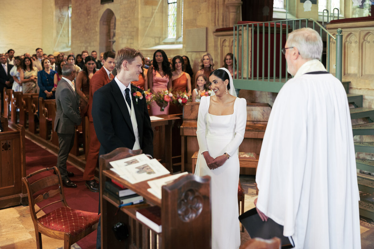 Church wedding ceremony in the Cotswolds
