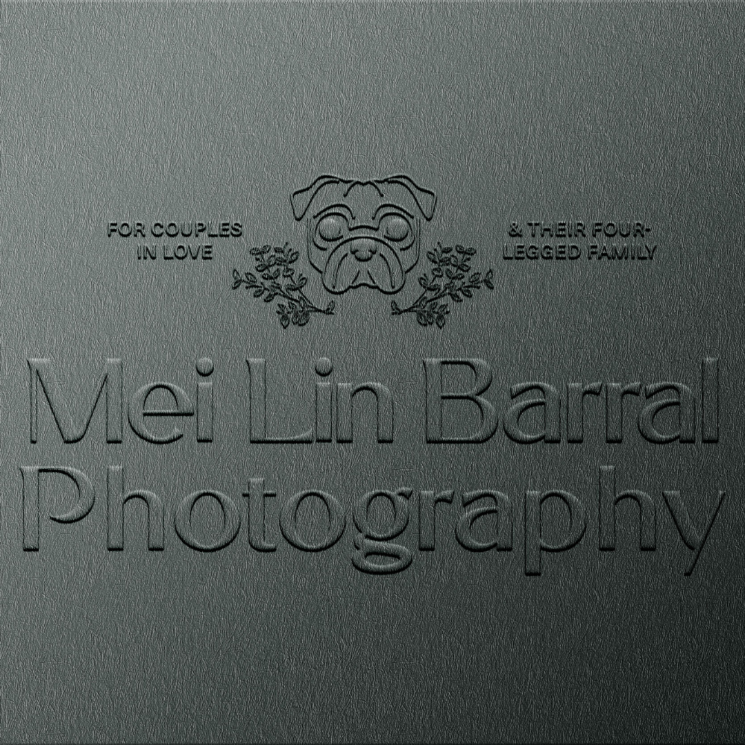 Embossed Mei Lin Barral Photography logo.