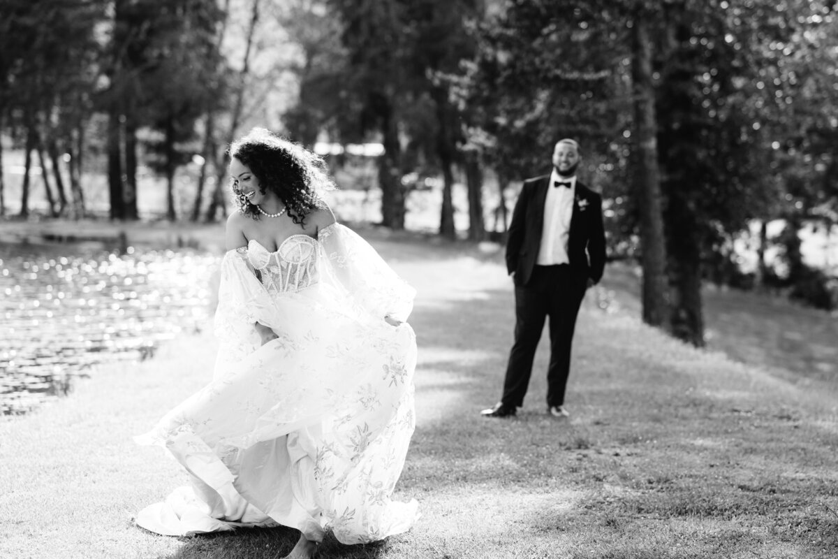 twirling bride