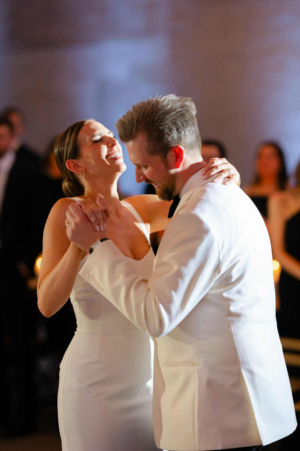 Romantic downtown Phoenix wedding captured in a minimalist industrial space.